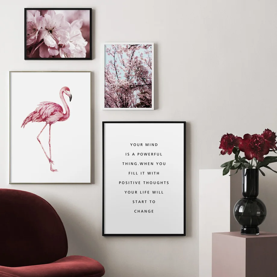 Pink Flamingo Peach Cherry Blossom Nordic Posters And Prints Wall Art Canvas Painting Flower Wall Pictures For Living Room Decor Pink Flamingo Peach Cherry Blossom Nordic Posters And Prints Wall Art Canvas Painting Flower Wall Pictures For Living Room Decor