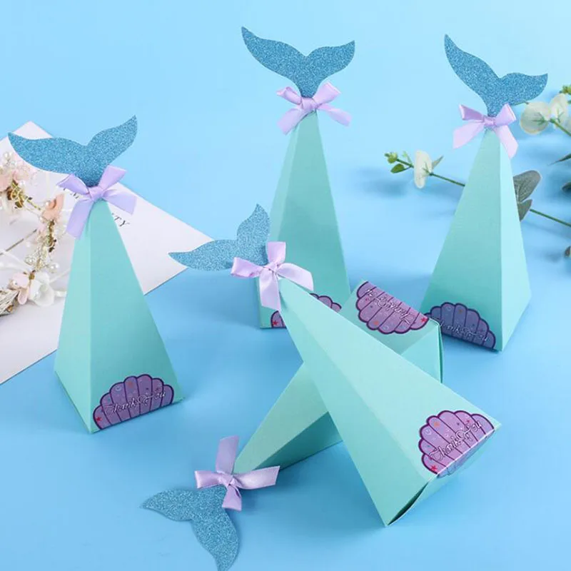 Новое поступление, подарочные коробки русалки, свадебные бумажные подарочные сумки для конфет, подарочные коробки для конфет, подарочные коробки для детей на день рождения