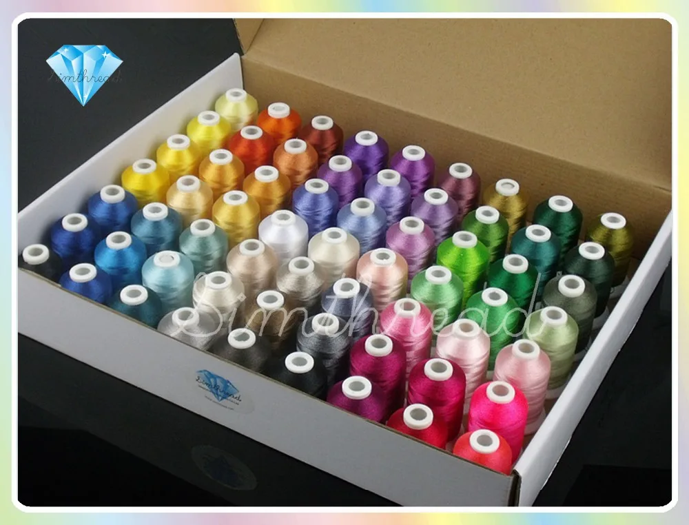 Download Aliexpress.com : Buy Simthread 61 Brother colors machine embroidery threads for Brother Pfaff ...