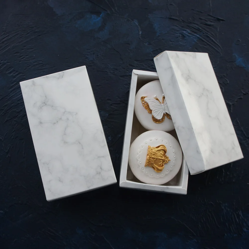 

10 шт., мраморные коробки для шоколада, 14 х7 х5 см