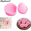 Sophronia 3D Rose Flower Petals Shape Fondant Cake Mold Fondant Decoration Silicone Mold Cake Cookie Chocolate Fondant DIY m175 ► Photo 1/6