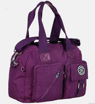 Factory Big Promotion Women Kiple Handbag  ZIpper Solid Waterproof Nylon Bag casual clutch tote Bolsas femininas monkey