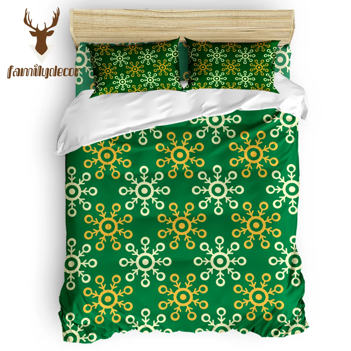 

FamilyDecor Green pattern Bedding Set Luxury Comforter Bedding Sets 3D King Size Red Blue Cotton DHL Free Shipping