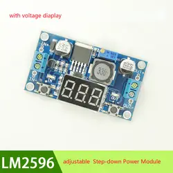 LM2596 понижающий Мощность модуль DC 4.0 ~ 40 до 1.3-37 В Регулируемый + LED вольтметр