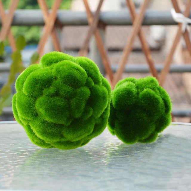 5 size round artificial grass ball simulation plant moss ball fake 5 size round artificial grass ball simulation plant moss ball fake moss stone home party wedding