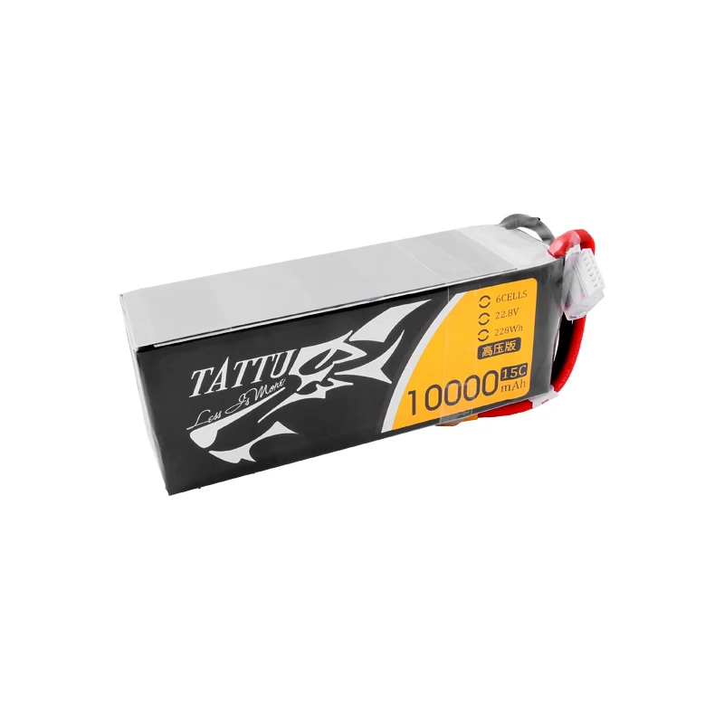 TATTU 10000mAh 22,8 V 6S LiPO аккумулятор 15C для большой нагрузки Multirotor FPV Дрон гексакоптер октокоптер