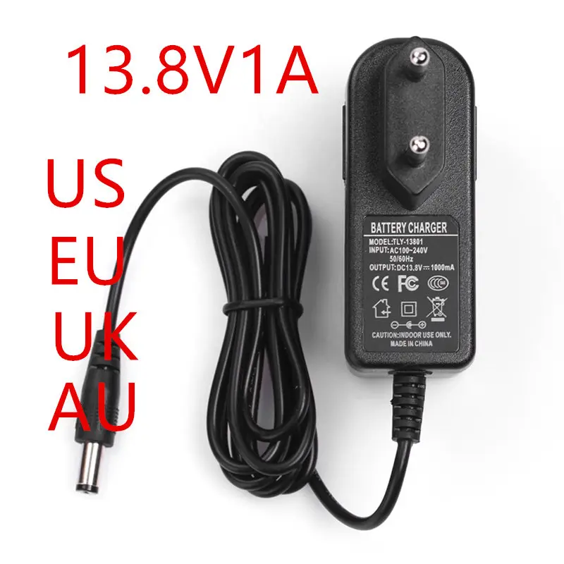 13 8 В 1 A адаптер питания 13.8V1000mA 100 240VAC DC головка 5 5*2 мм EU/US/UK/AU разъем|adapter dc|power adapterdc adapter |