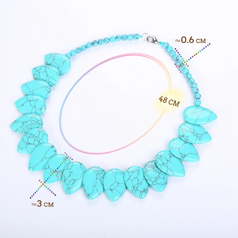 Yumten ожерелье из драгоценного камня бирюзы чокер с украшением в виде кристаллов аксессуары листик разноцветный камень «reiki» яркие ювелирные изделия, ювелирные изделия в богемном стиле цепочки женские кулоны