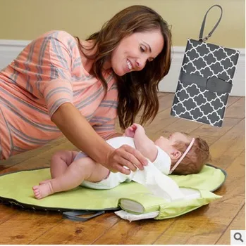 

Waterproof Portable Baby Diaper Changing Mat Nappy Changing Pad Travel Changing Station Clutch Baby Care Products Hangs Stroller
