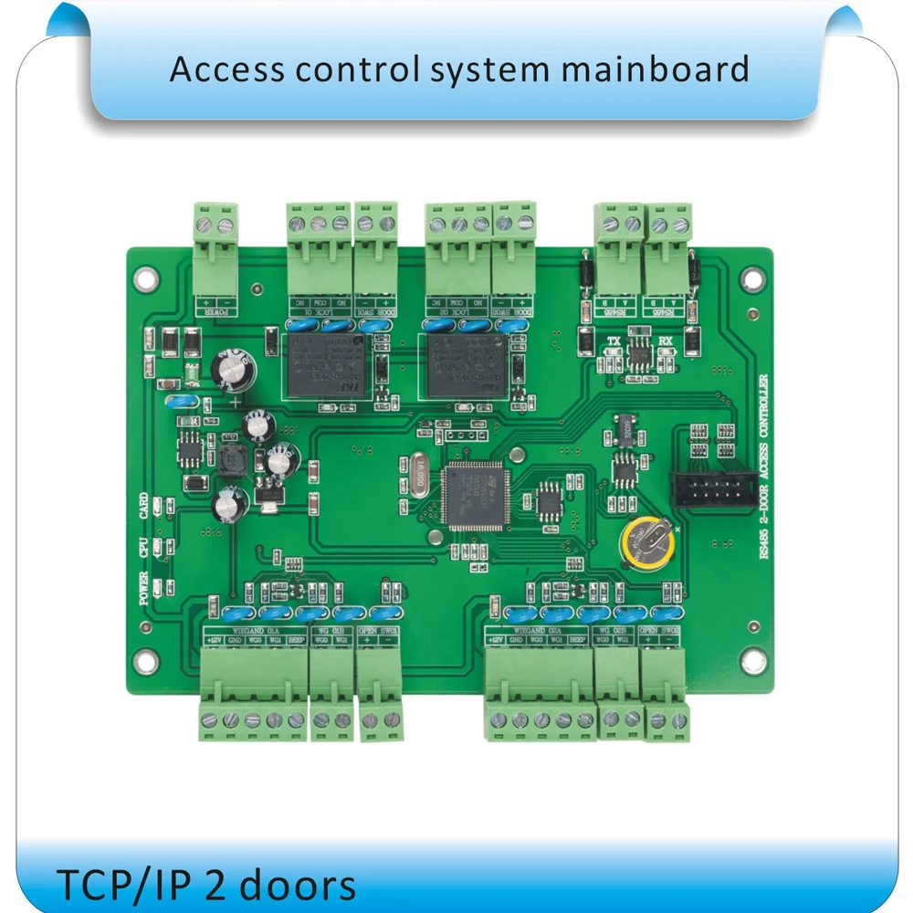 125 кГц RFID 2 двери системы контроля доступа для 2-Ways панель управления доступом бесплатное программное обеспечение+ 2 Ридера
