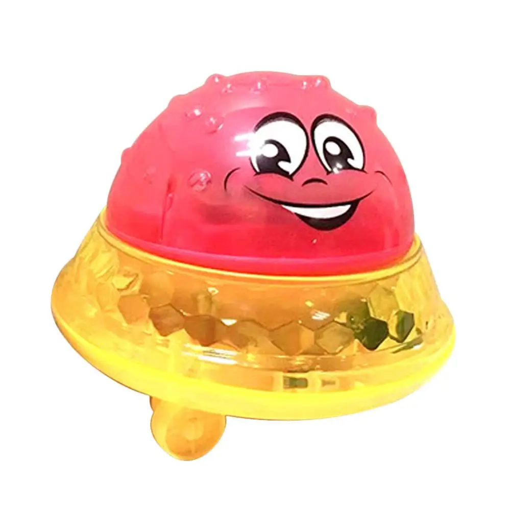 Милый 3D космос, НЛО брызгающая игрушка для воды детская пляжная игрушка электрический водный струйный шар Детская игрушечная лампа музыка ванная вода Ванна игрушка - Цвет: Type B Pink