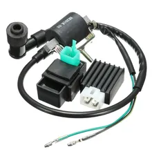 Black Ignition Coil CDI Unit Rectifier Regulator Fits for 110cc 125cc 140cc Pit Dirt Bike