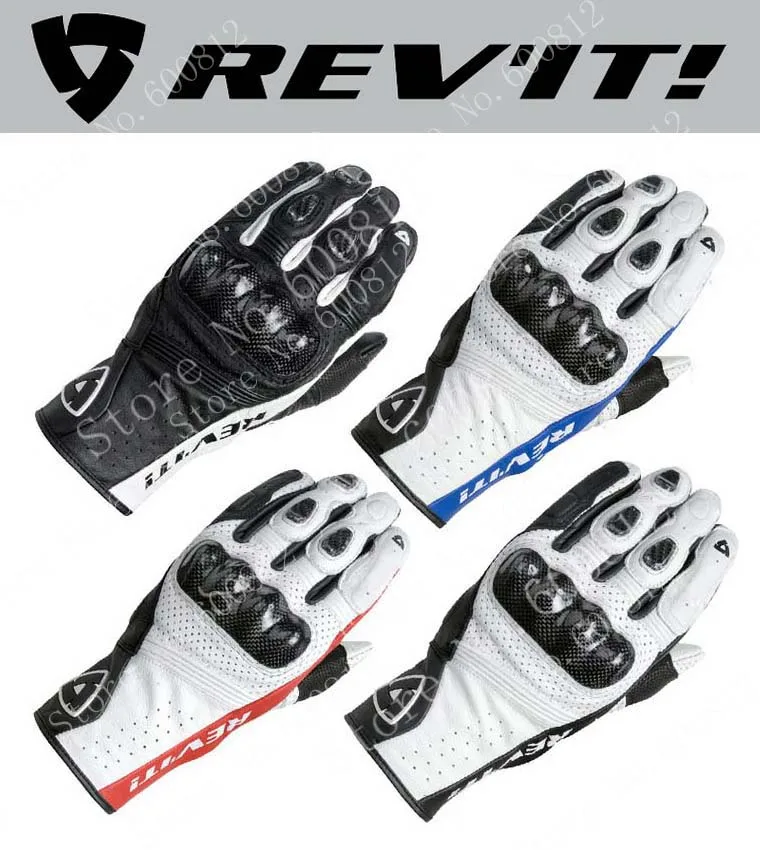 

REV'IT! Airvolution motorcycle riding gloves carbon fiber leather Revit motorbike gloves Black red blue white color size M L XL