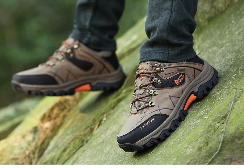 Men Hiking Shoes Waterproof Anti-Skid Outdoor Trekking Shoes High Quality Climbing Sneakers Man Sports Shoes Plus Size 39~47 (12)