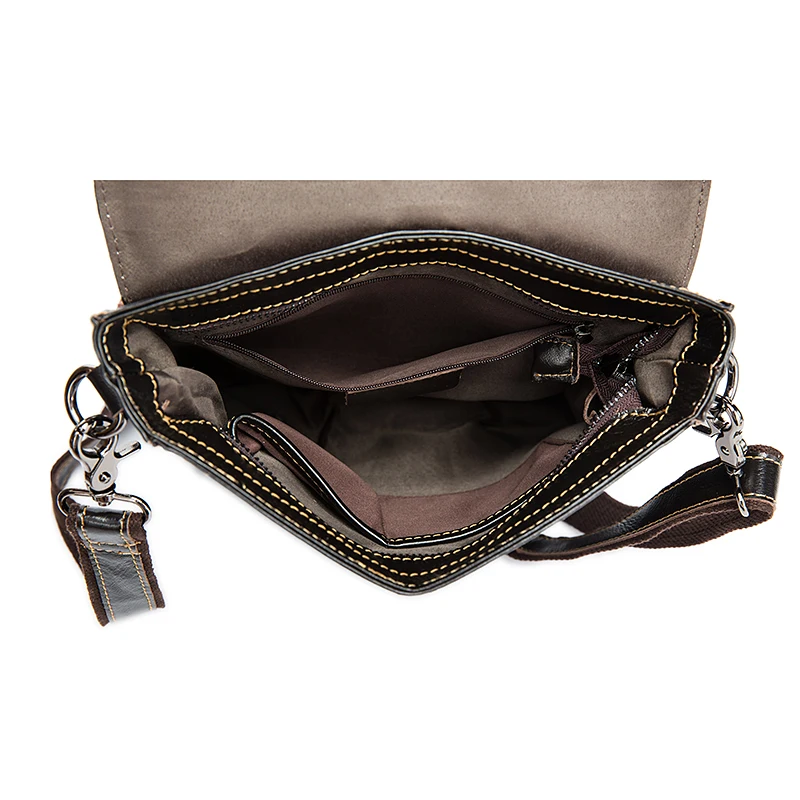  WESTAL Messenger Bag Men's Shoulder bags Genuine Leather Small flap male man Crossbody bag for Mess - 32736738710