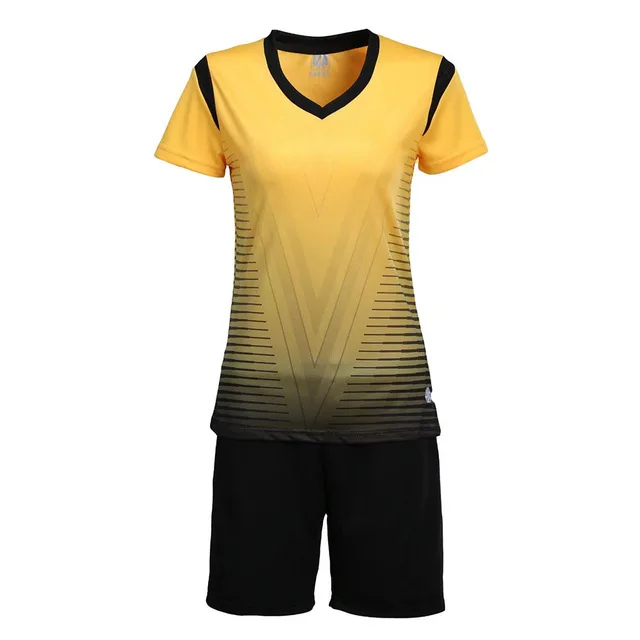 Женские футбольные майки, спортивная одежда, новинка, волейбольные Джерси, костюмы униформы для бега, наборы одежды, заказное имя, номер - Цвет: yellow