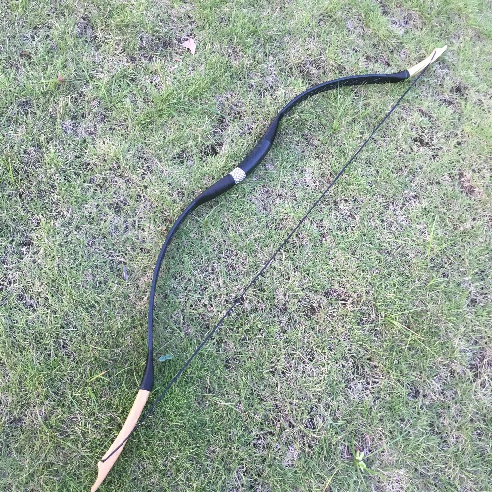 

Black useful 20-60lbs Practice Archery Hunting Handmade Wood Traditional Recurve Bow Longbow