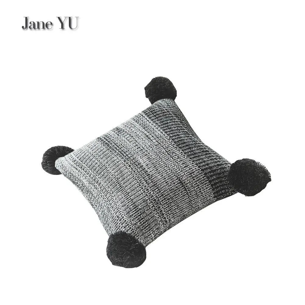 

JaneYU Pillow Decorative Room Bedding Balls Pillow Cushions Solid Soft Cotton Seat Pillows Cusion Case