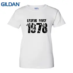 Легенда с 1978 год рождения на день рождения Подарочная футболка Создай свой собственный футболка печати t-рубашка летняя Повседневное