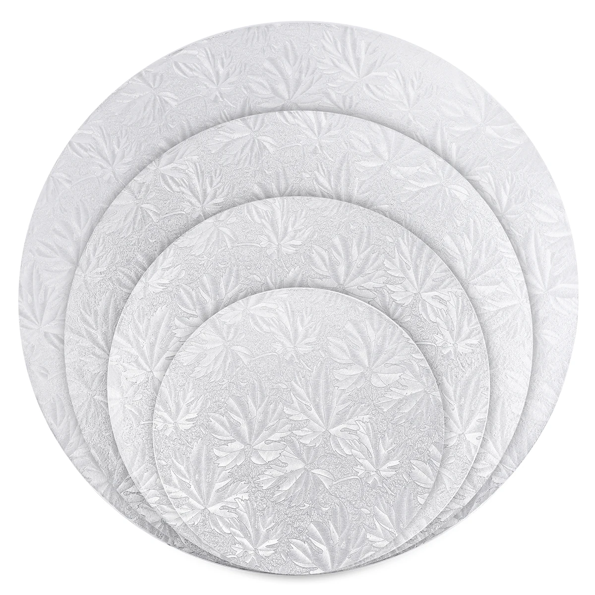 

Hemoton 4PCS Round Cake Board Round Cake Circle base (6 inches, 8 inches, 10 inches,12 inches) with 3 Cake Scrapers Baking tools
