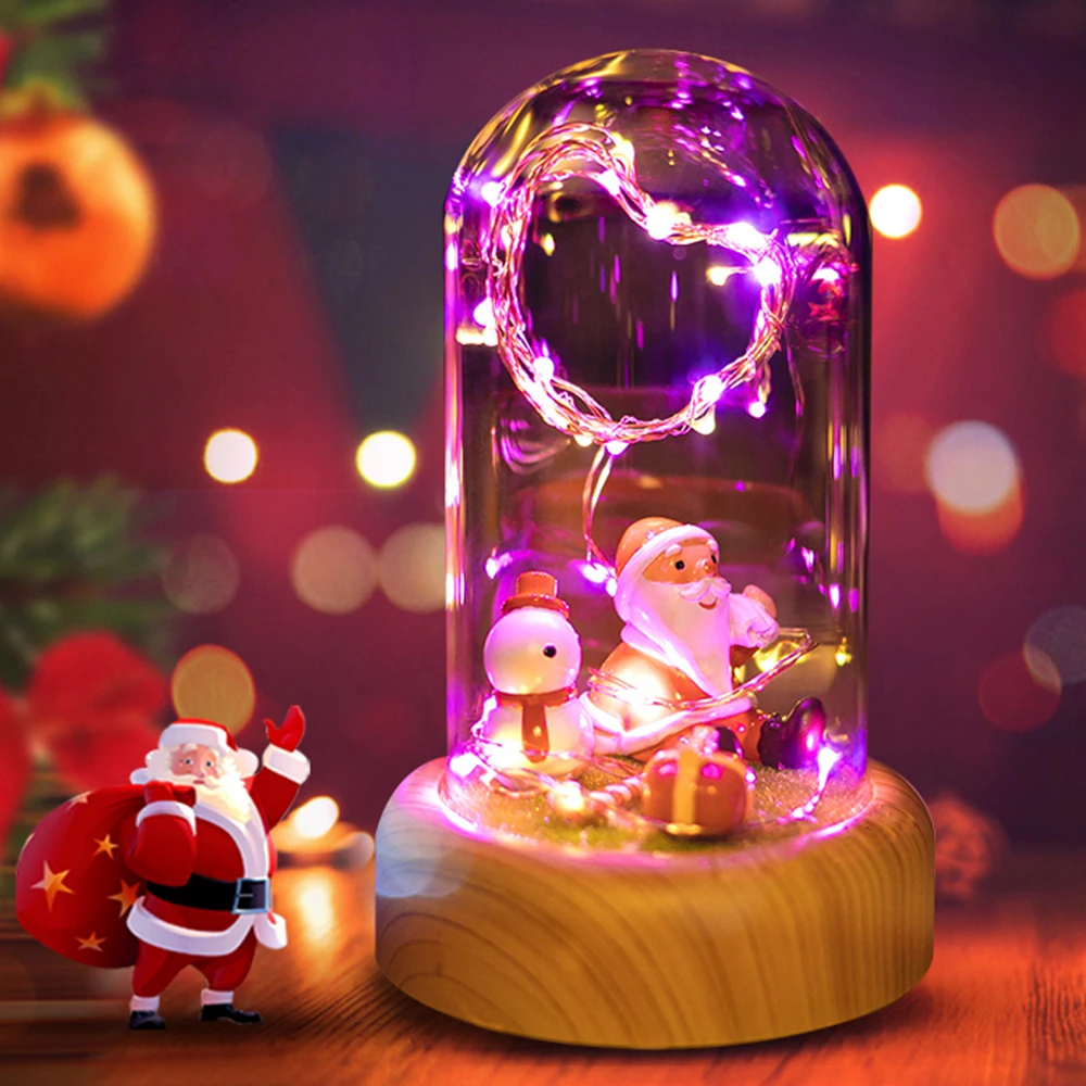 

3 Shapes Rose Streamer Bottle USB Rechargeable LED Night Light with Wireless Bluetooth Speaker in Glass Decoration Table Lamp