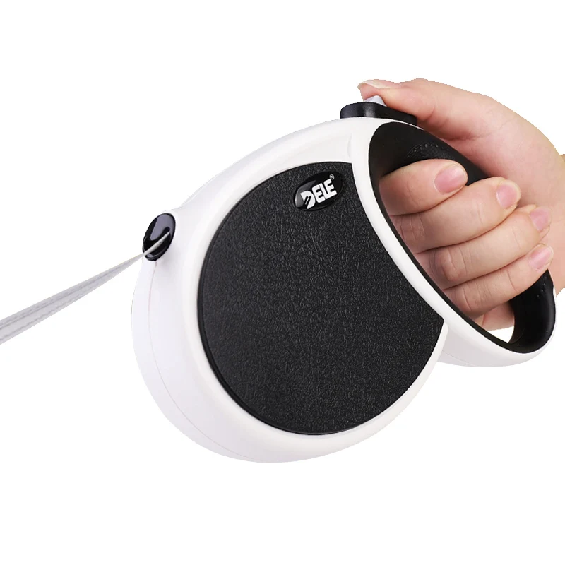 

DELE Heavy-Duty Retractable Dog Leash - 5M Dog Walking Leash for Medium Large Dogs up to 30KG, One-Handed Brake, Pause, Lock