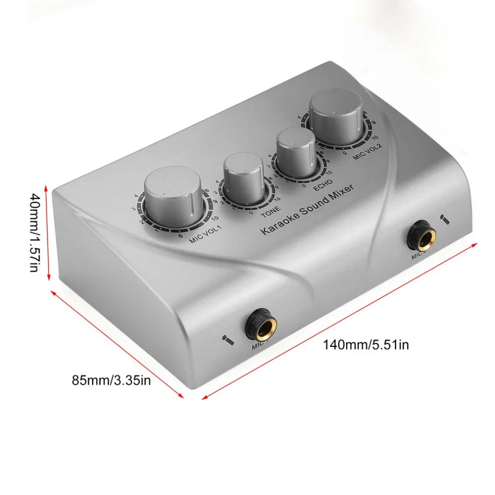 Звук Караоке миксер цифровой звук профессиональная аудиосистема Мини цифровой звук караоке машина эхо-смеситель система США вилка серый