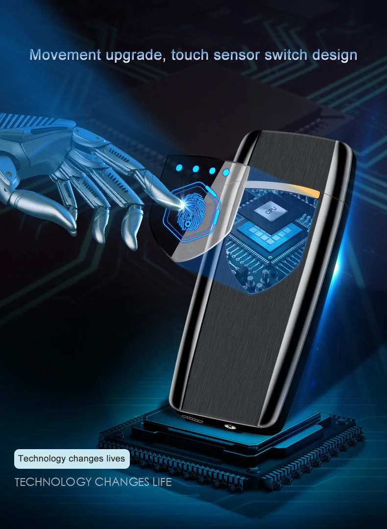 Ультратонкая перезаряжаемая USB Зажигалка 2019 оптовая продажа светодиодный