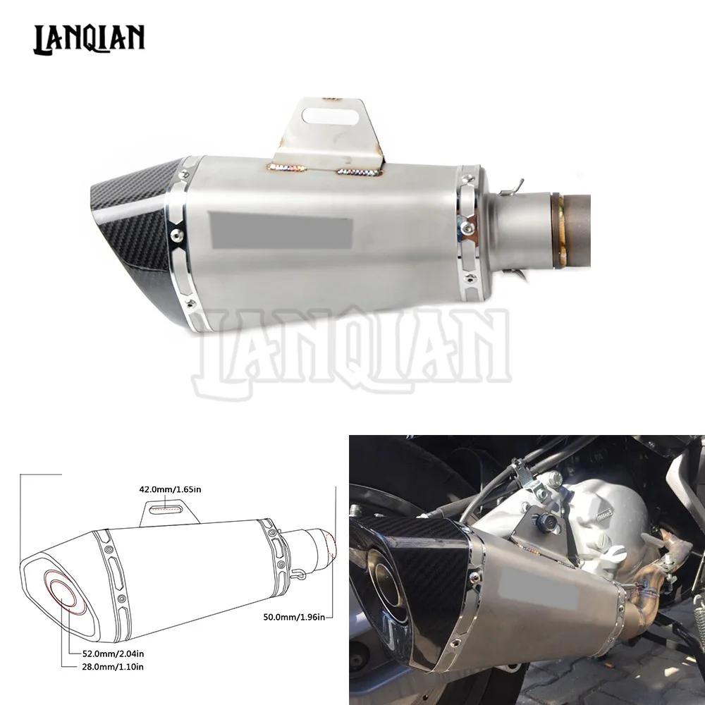 

Motorcycle Scooter exhaust Modified Exhaust Muffler pipe For Yamaha Kawasaki ktm 2006-2010 Suzuki GSXR GSX-R 600 750 K6 K7 K8 K9