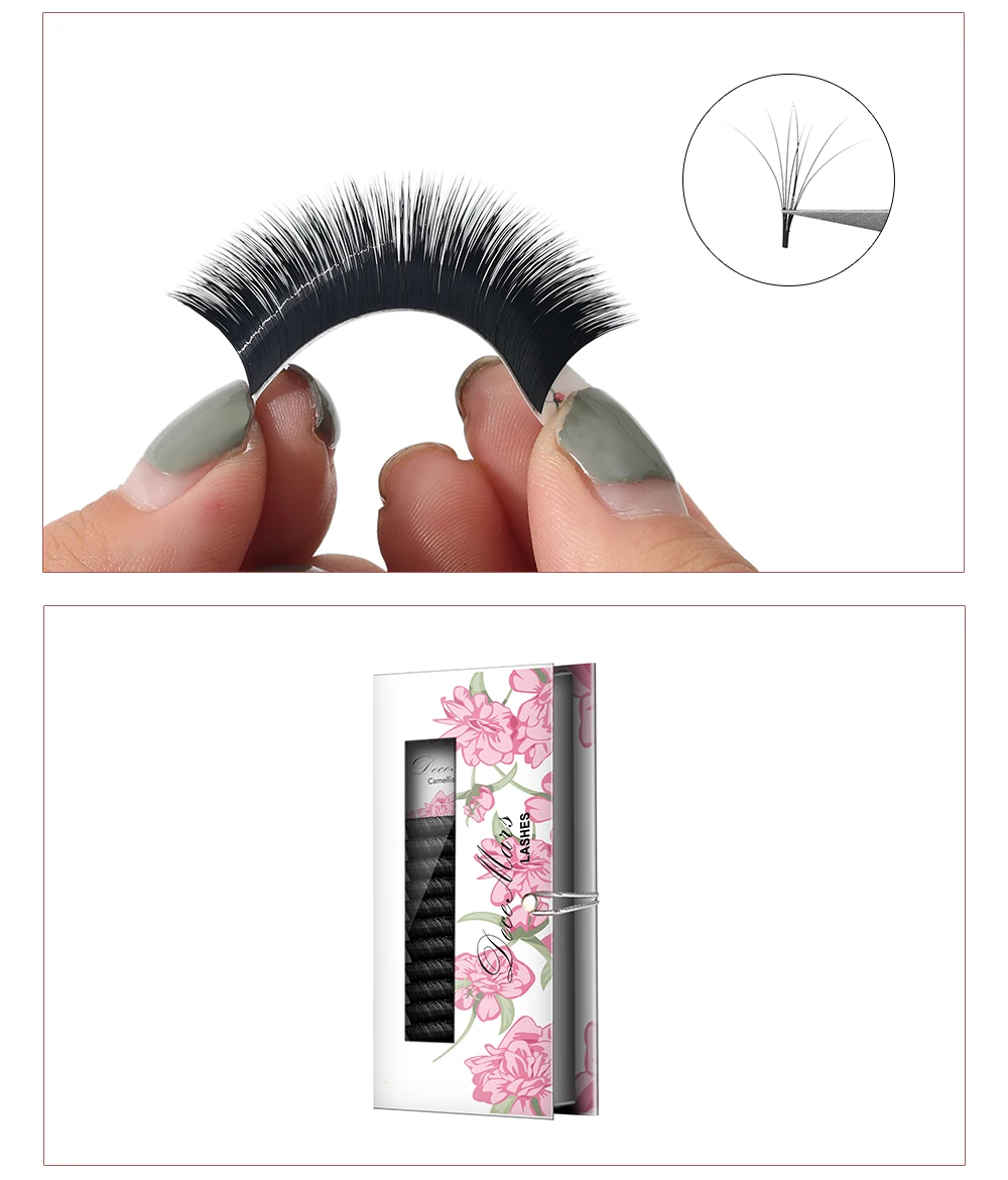 DeceMars 1's Blossom Lashes Camellia Lashes индивидуальные цветущие ресницы для наращивания Объемные Накладные веерные ресницы для ресниц большой цветок