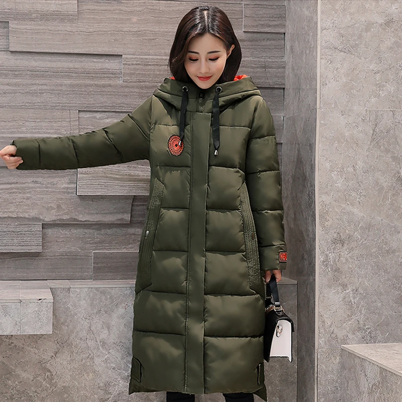 2018 New Fashion Winter Jacket Women MidLong Hooded Cotton