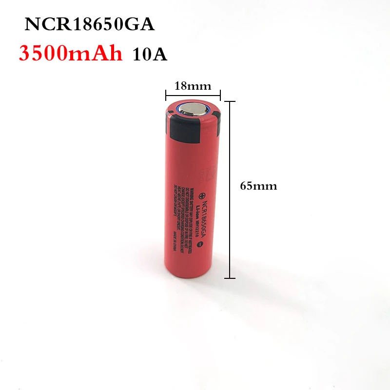 Оригинальные 18650 аккумуляторные батареи NCR18650GA 10A 3 7 V 3500mah литий ионный плоский