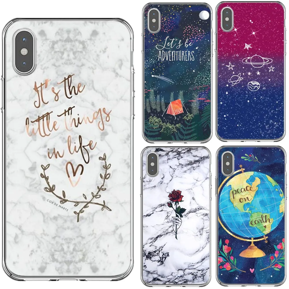 

Its the little things in life Rose Marble Hard PC Phone Case Back Cover For iPhone 5 5s SE 6 6SPlus 7 7Plus 8 8 Plus X XS MAX XR