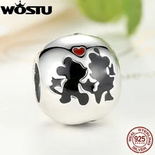Moda Plata de Ley 925 Minnie y Miky Siempre Charm Lindo Beads Fit Pandora Original Pulsera Joyería Fina Auténticos Europeos