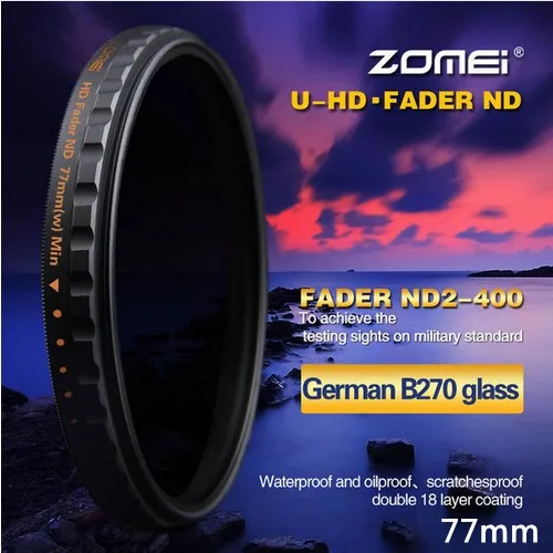 Zomei 77 мм ультратонкий HD 18 слойный фотографический фейдер с многослойным