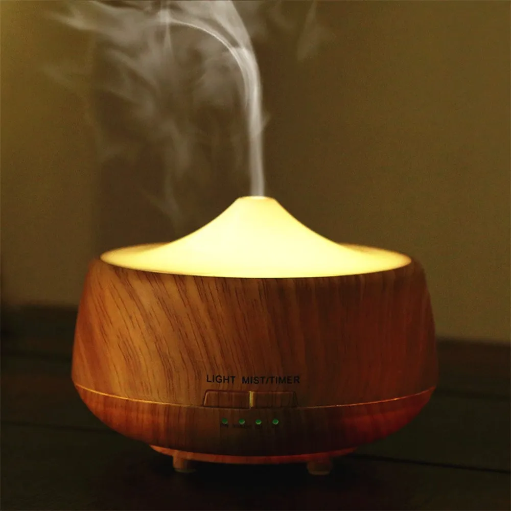250ml Aroma Diffuser LED Lamp Aromatherapy Wood Grain Essential Oil