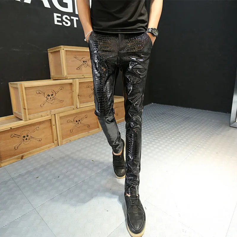 crocodile leather pants