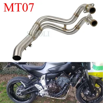 

MT07 FZ07 MT-07 Motorcycle Connect Link Pipe Stainless Steel Exhaust Header Pipe Without Muffler For YAMAHA FZ07 MT07
