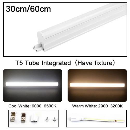 Светодиодный T5 Люминесцентная маска встроенный светильник T8 лампы 110V 220V 240V 6 Вт 10 Вт лампада Ampoule1FT 2FT30CM 60 см настенные лампы холодный белый - Испускаемый цвет: T5 Tube Integrated