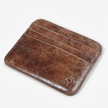 

by dhl or ems 100pcs Men Wallet Business Card Holder bank cardholder leather cow pickup package bus card holder Slim leather bag