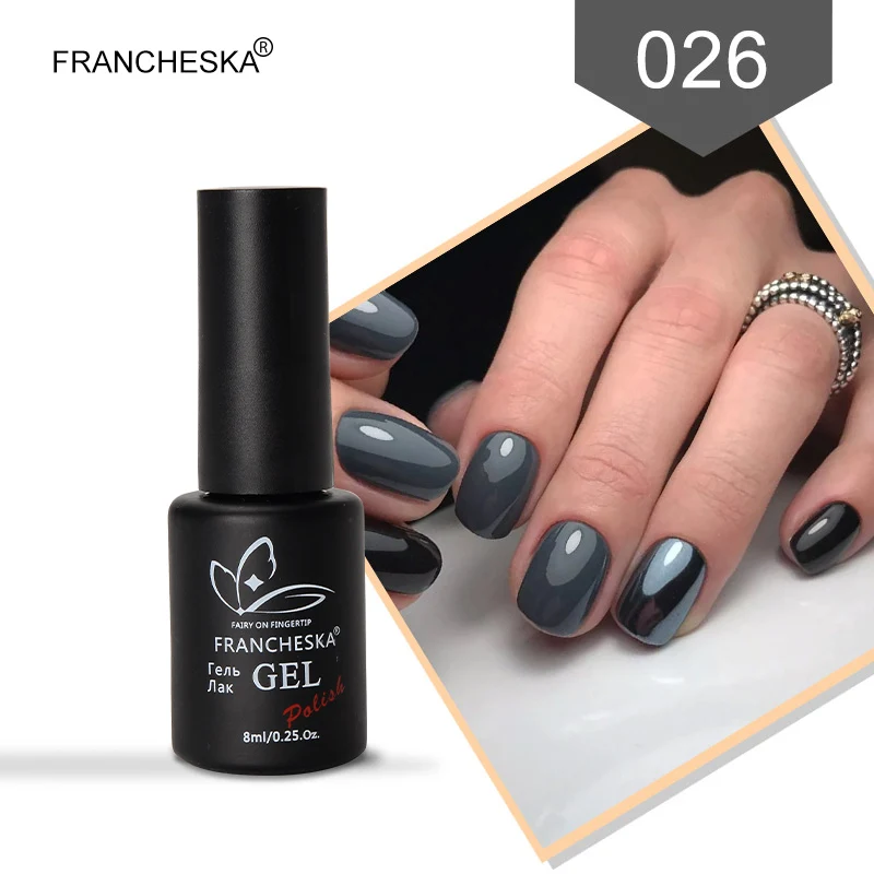 Francheska гель лак для ногтей гель лак 80 цветов светодиодный УФ nagels spulletjes oje впитывающий полуперманентный Smalto для unghie Гель-лак - Цвет: Francheska 026