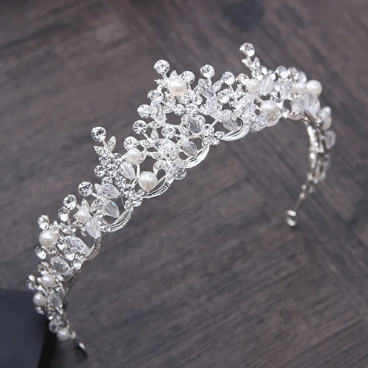 luxo elegante cristal pérola noiva coroa de noiva mulher tiaras enfeites de jóias de cabelo hairwear headbands acessórios para cabelo do casamento