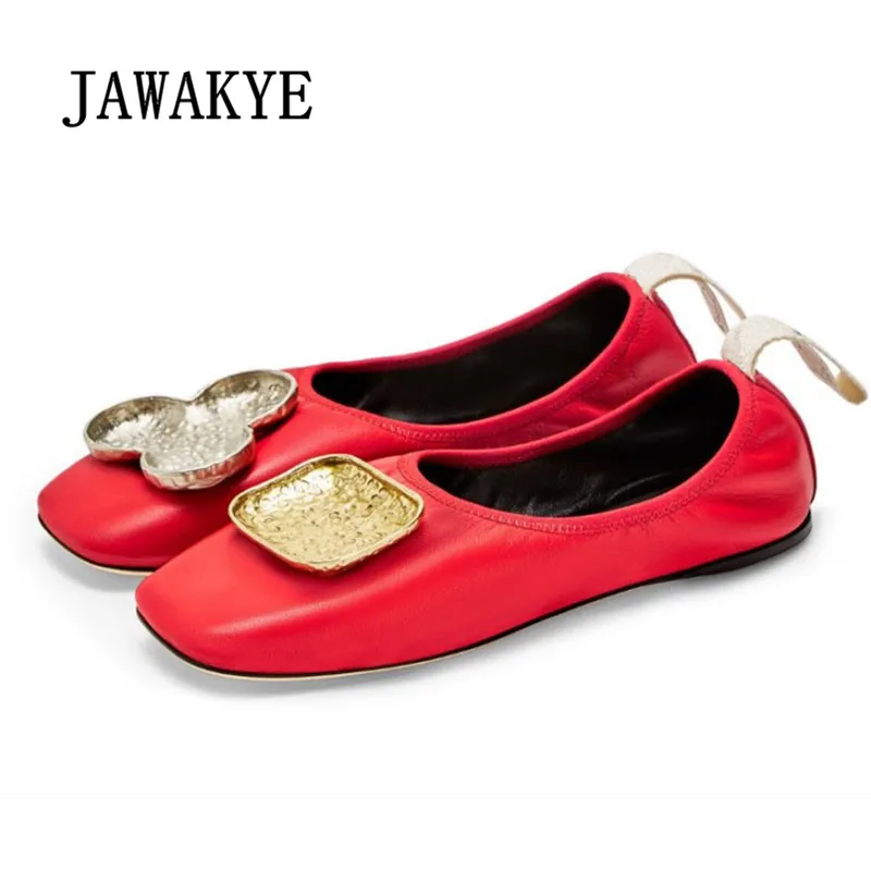 shearling ballet flats