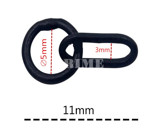 20pcs/lot Carp Fishing Rig Ring Roung Loop With Hook Rings Oval Loop Quick  Change Clips Swivels Holder Metal Accessories