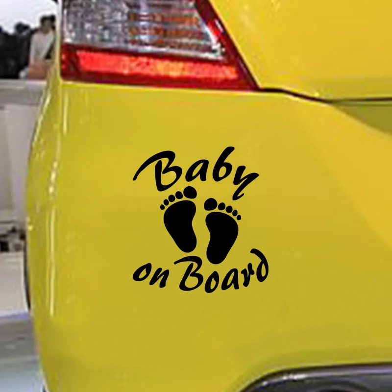 14.1*15.2CM BABY ON BOARD Warning Car sticker Creative Vinyl Decals Motorcycle Accessories 14.1*15.2CM BABY ON BOARD Warning Car sticker Creative Vinyl Decals Motorcycle Accessories