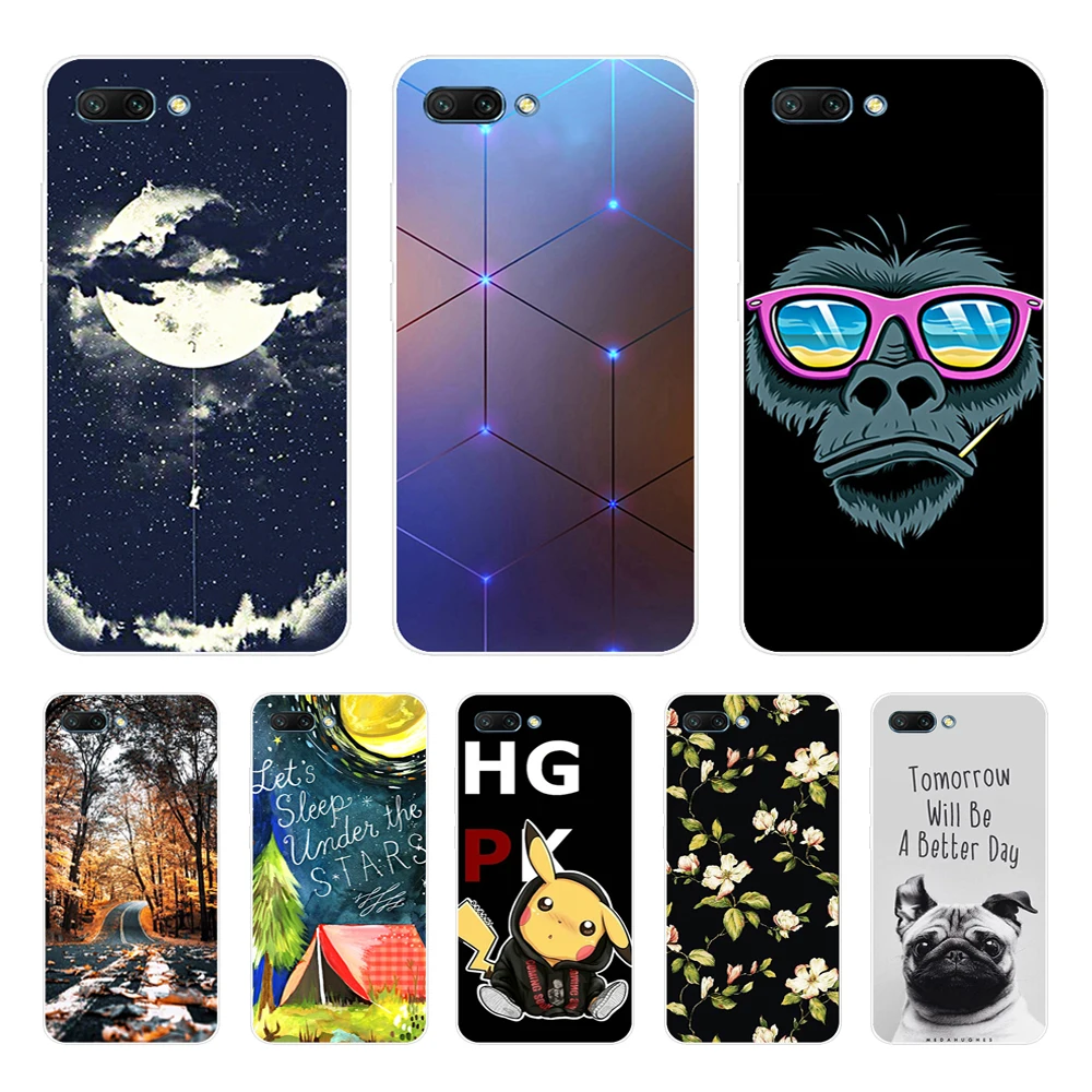 

For Huawei Honor 10 Case Silicone Cover 5.84" Soft Tpu Cartoon Case For Honor 10 Coque Bumper Funda Capa On Honor 10 Phone Cases
