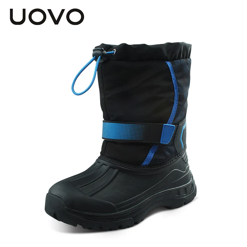 UOVO 2017 New Kids Shoes Fashion Children Rubber Boots for Girls Boys High Quality Warm Winter Children Snow Boots Size 33-38 uovo kids snow boots girls boys warm winter snow boots flower fashion winter shoes children boys waterproof non slip shoes