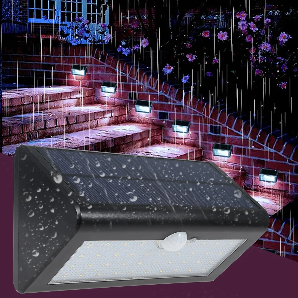 

LED Solar Power PIR Sensor Light IP65 Wall Lamp Wireless Dual Motion Sensor Outdoor Lighting for Corridor Hallway Gate Courtyard