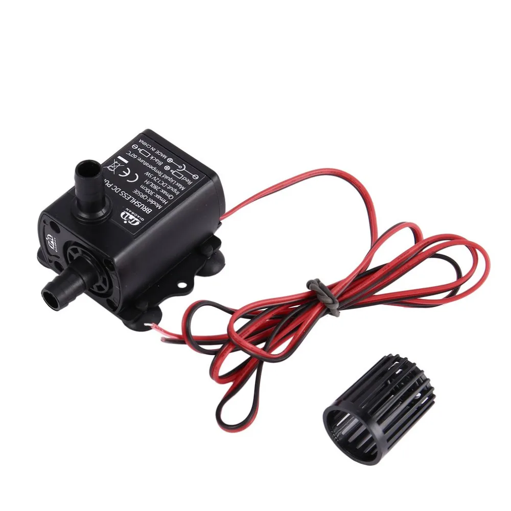 Ультра тихий мини Бесщеточный DC водяной насос 12V 5W 280L/H лифт 300 см погружной фонтан
