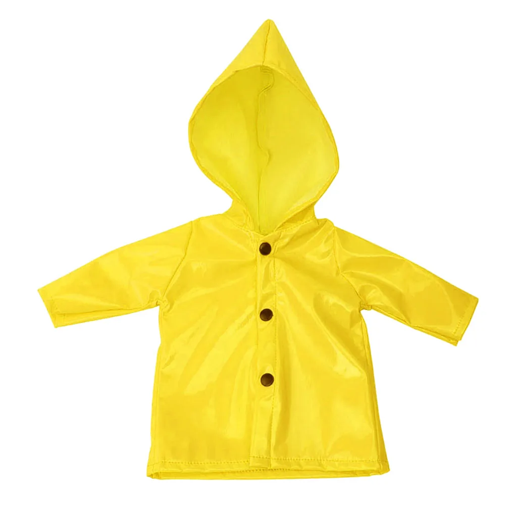 

Handmade Clothing Candy Color Raincoat Raincoat Suit Waterproof For 18‘’ Doll Accessory Raincoat Pant Hat Suit
